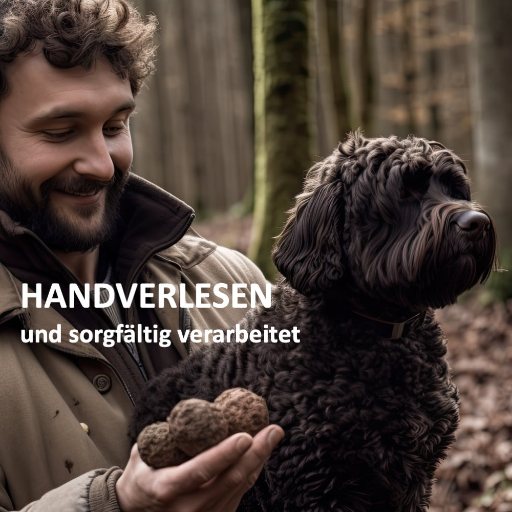 Trüffel-Carpaccio schwarzen Trüffeln in extra-nativem Olivenöl, 90g
