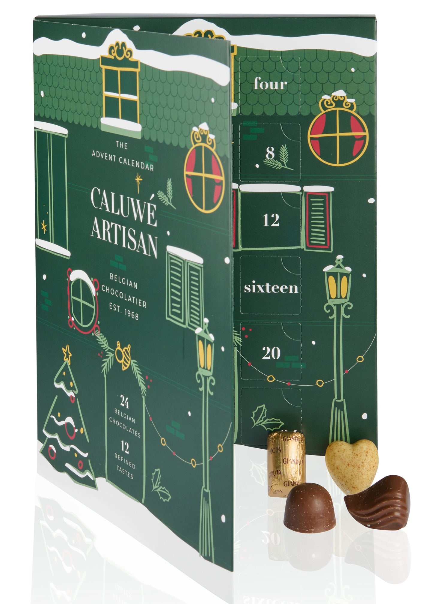 Adventskalender Belgische Pralinen 2024. Premiumqualität handwerklich hergestellt