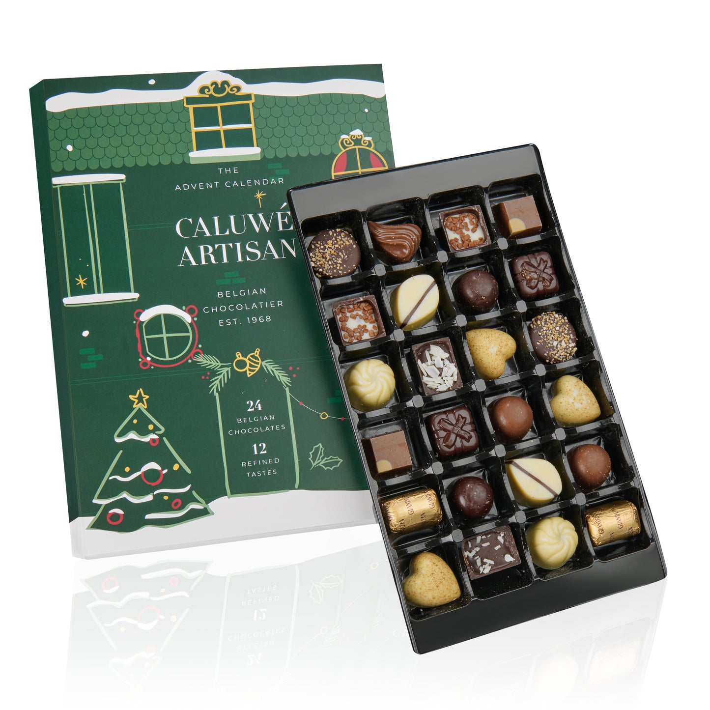 Adventskalender Belgische Pralinen 2024. Premiumqualität handwerklich hergestellt