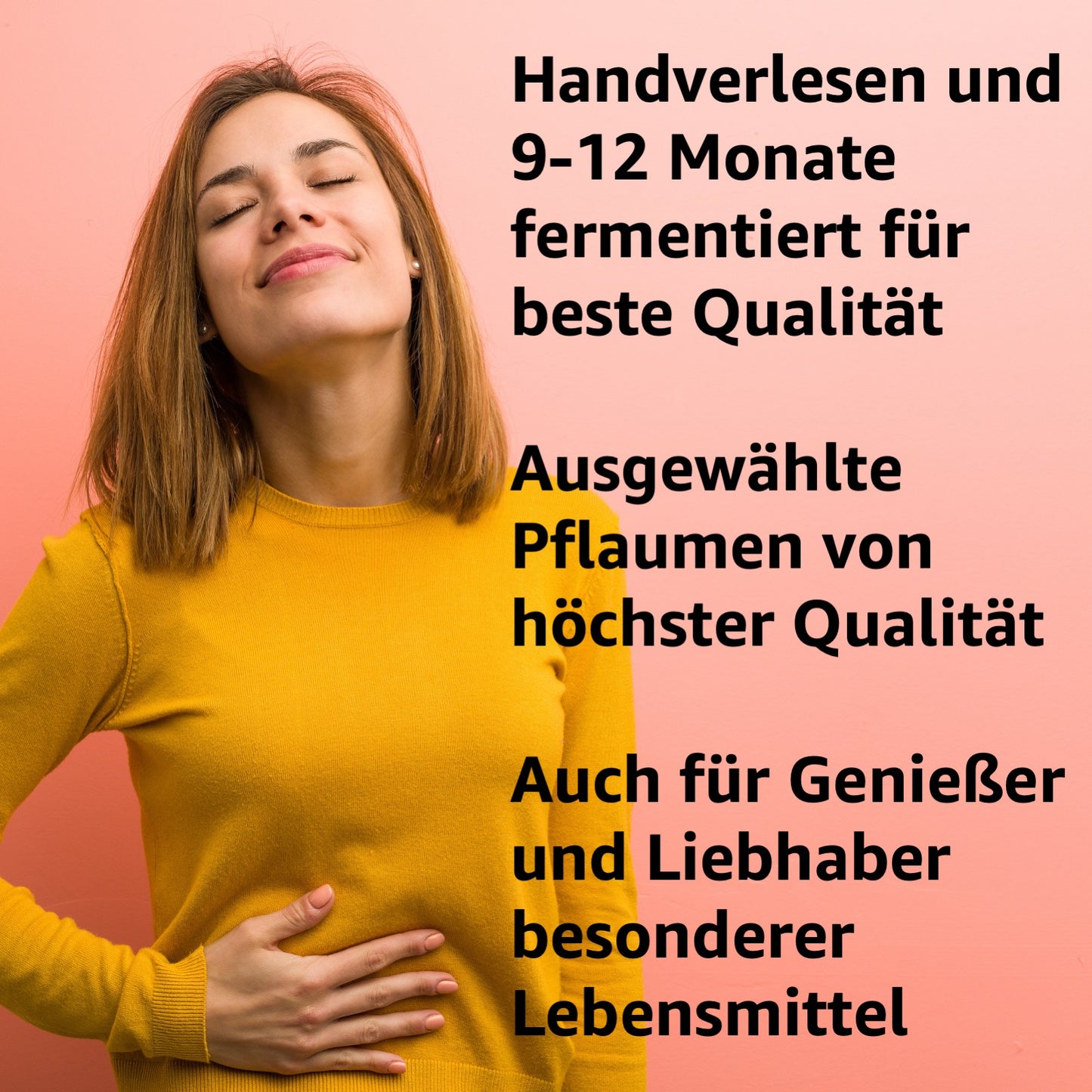 9 fermentierte grüne Pflaumen. Traditionelles Rezept. Umhüllt von Macha-Pulver