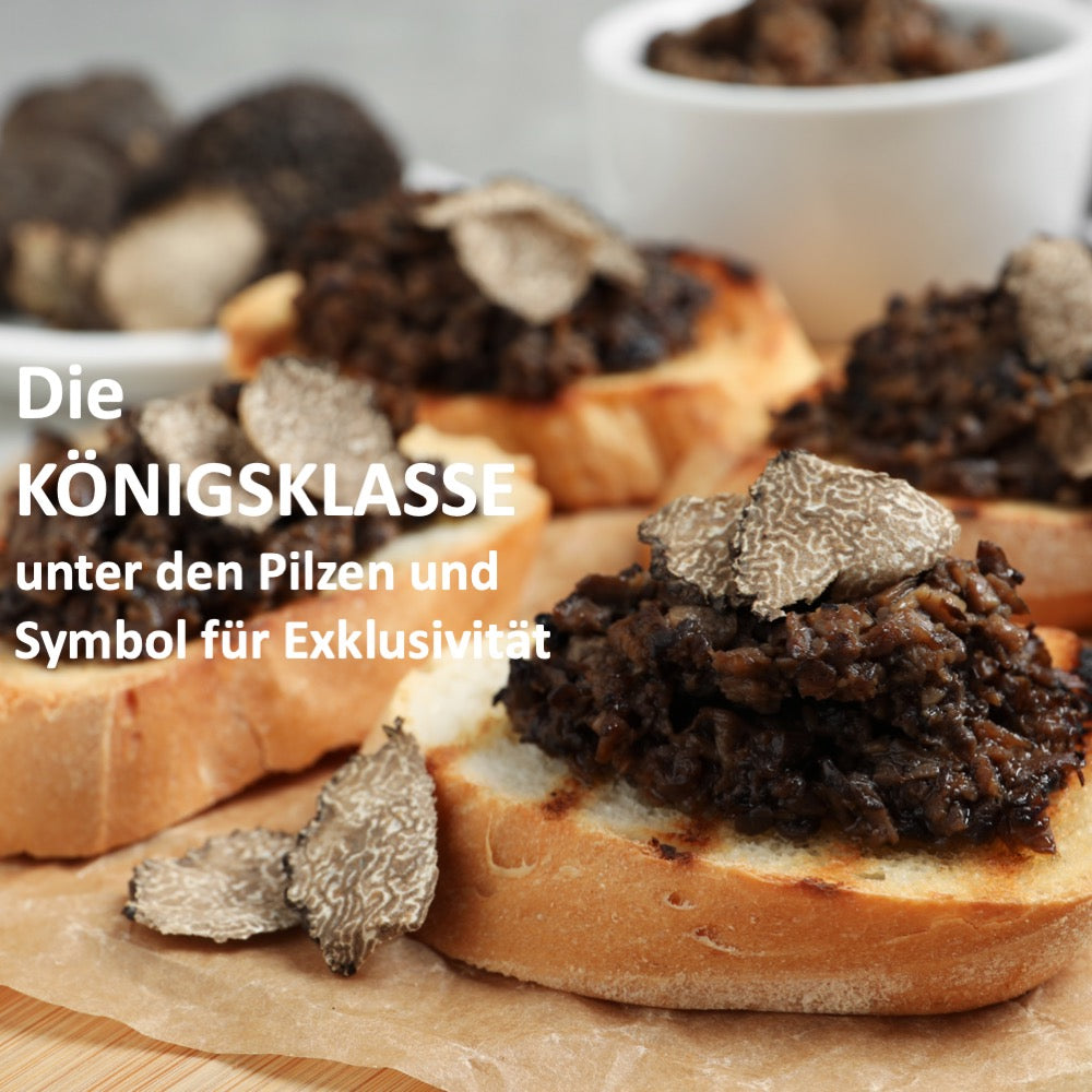 Trüffel-Carpaccio schwarzen Trüffeln in extra-nativem Olivenöl, 90g