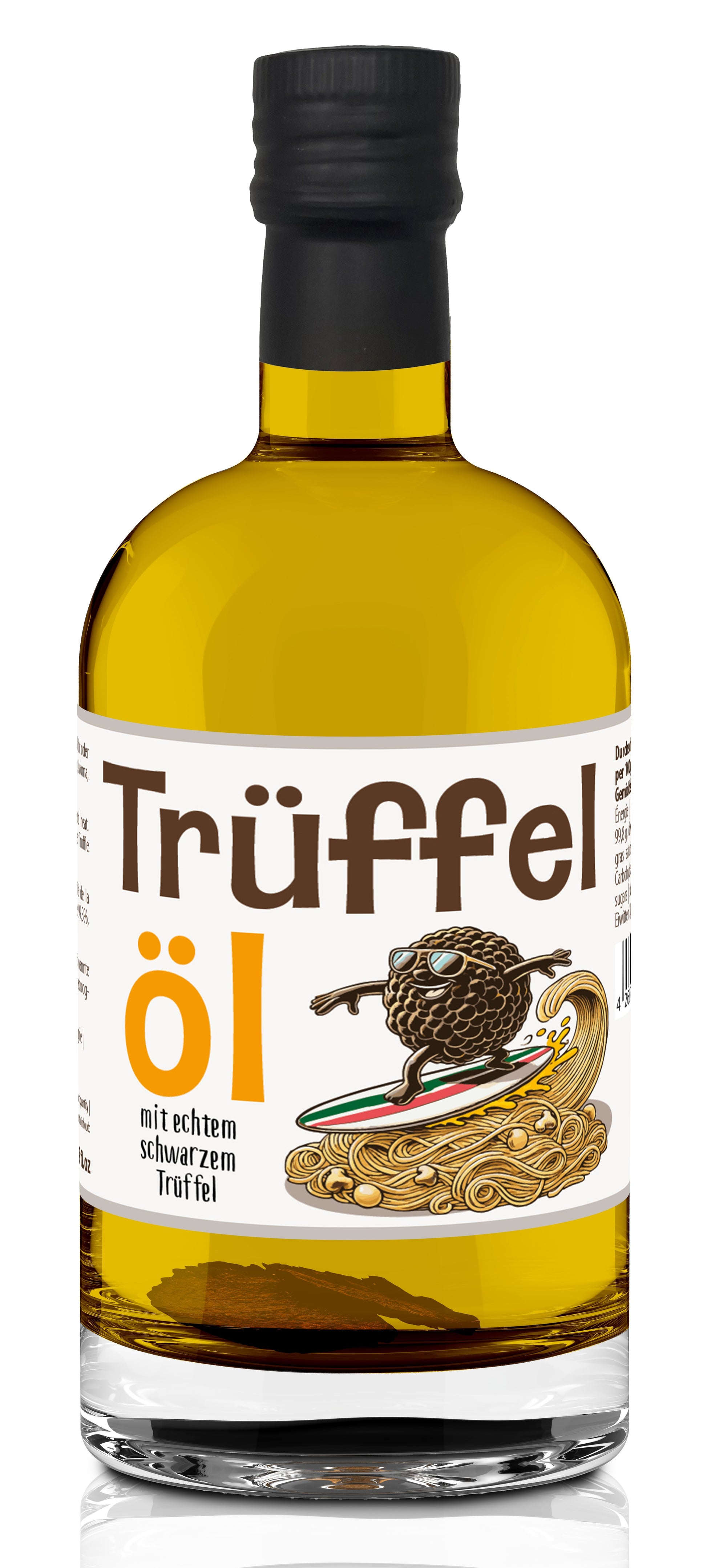 Italienische Trüffelöl mit echtem schwarzem Trüffel. Extra vergin natives Olivenöl. Geeignet für eine vegane Ernährung – Franck et Olivier Delikatessen