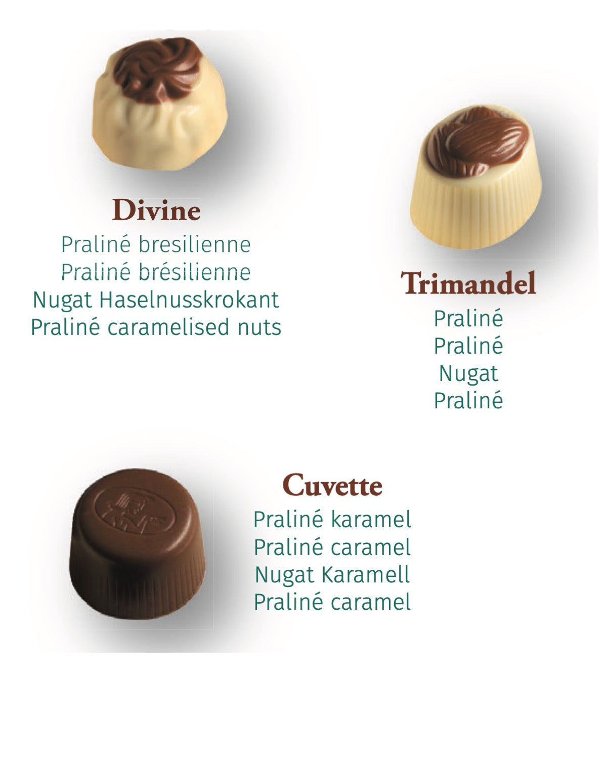 Ballotin Belgische Luxuspralinen 250 g, hübsch als Geschenk mit goldfarbener Schleife verpackt. Ohne Konservierungsstoffe. Absolute Spitzenqualität.