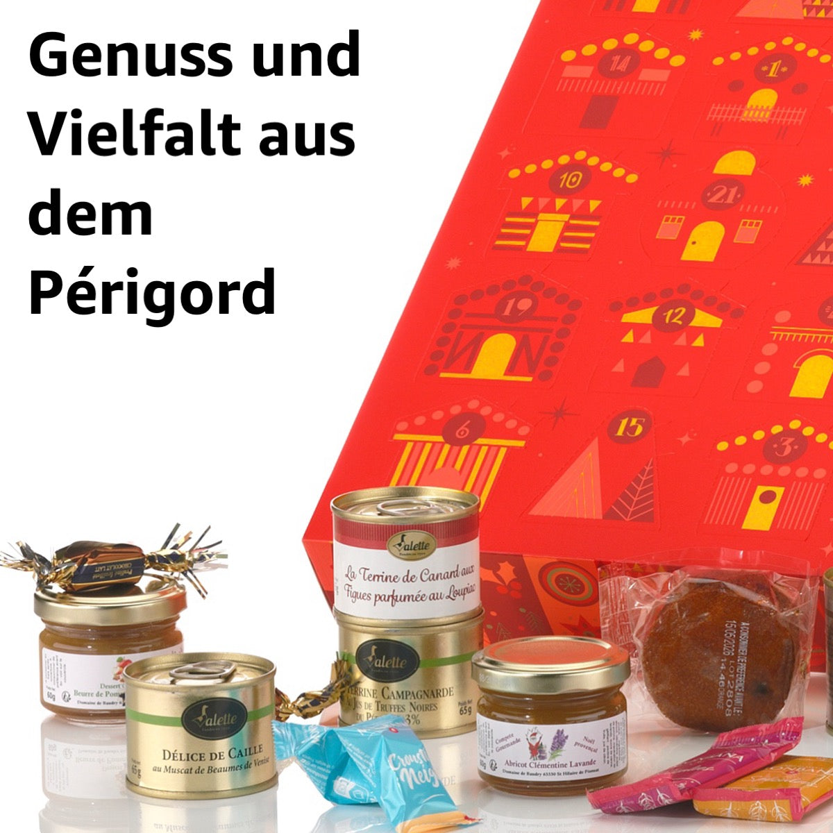 Luxus-Adventskalender 2025 Périgord in rot