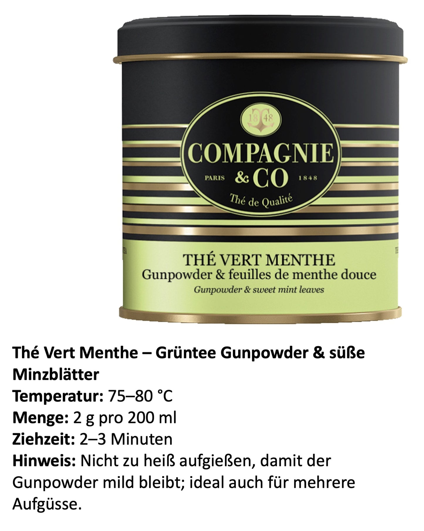 Tee-Geschenkset mit Earl Grey Superior, Rooibos & Grüner Tee a la Menthe