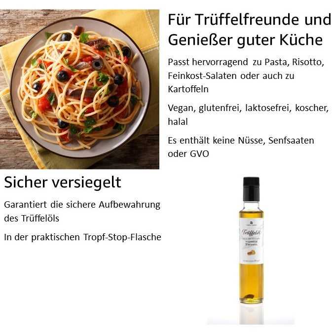 Trüffelöl mit echtem weißem Trüffel