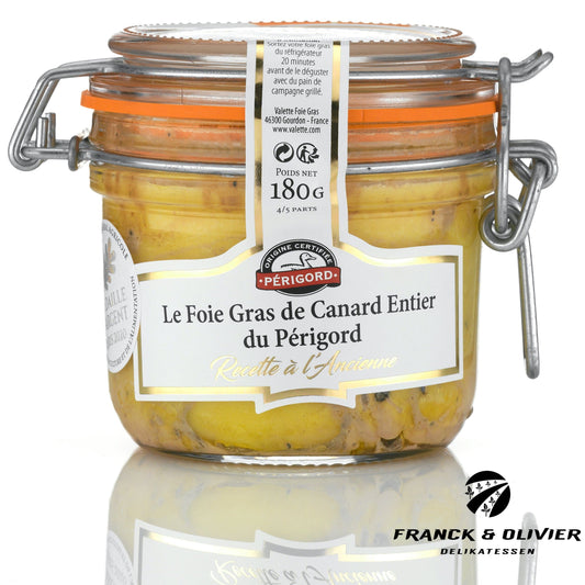 Foie Gras de Canard Entier 180g. Duck foie gras, whole pieces. IGP France South East